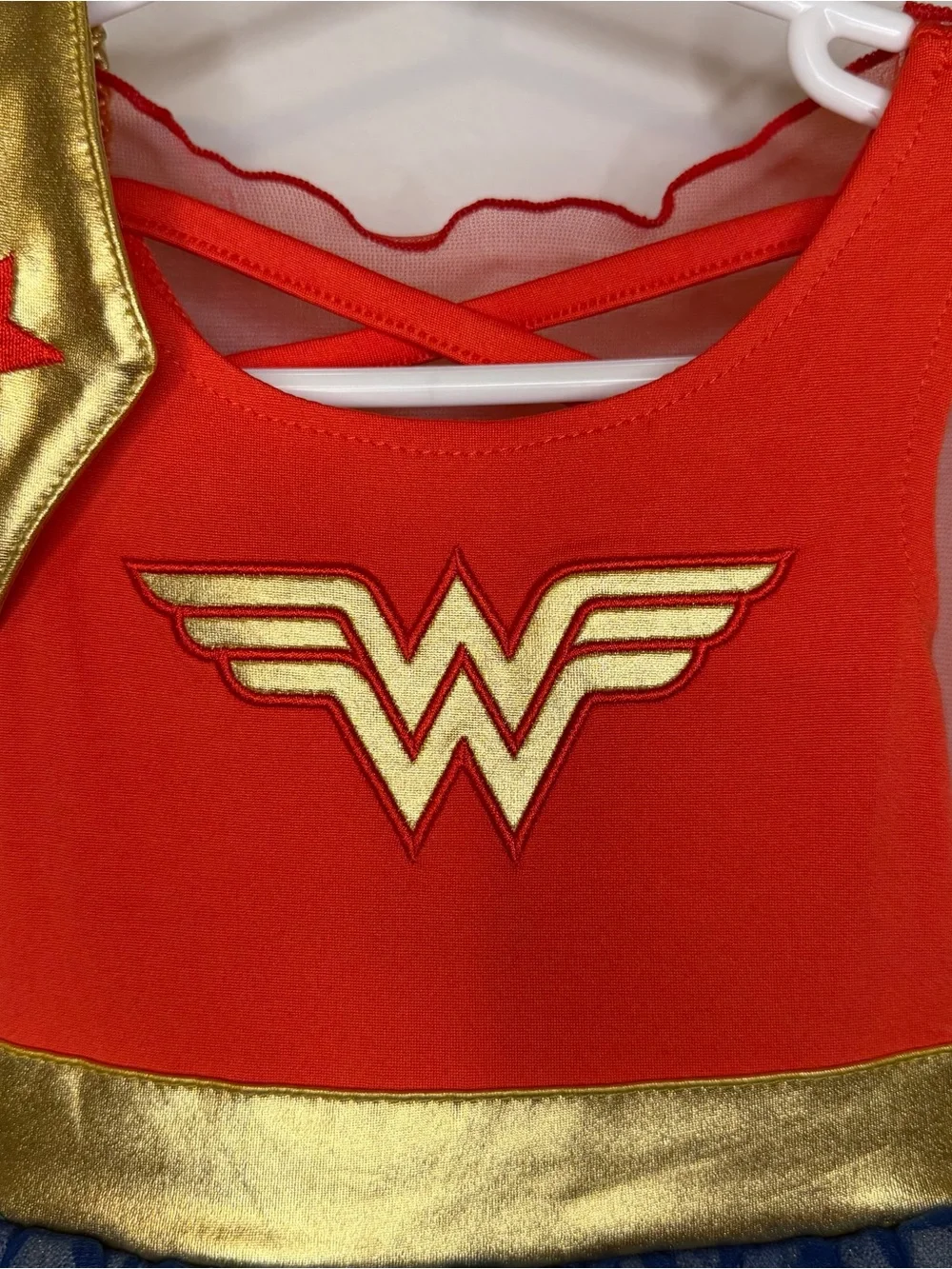 Wonder Woman Toddler Girls Costume Dress Cape & Headband Size 18M DC Comics